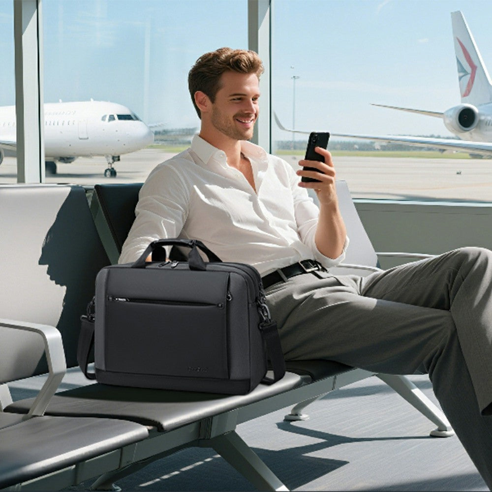 COOLBELL CB-2131 Laptop Bag 15 Inch Business Briefcase Messenger Bag Trolley Sleeve for Men Commute / Travel
