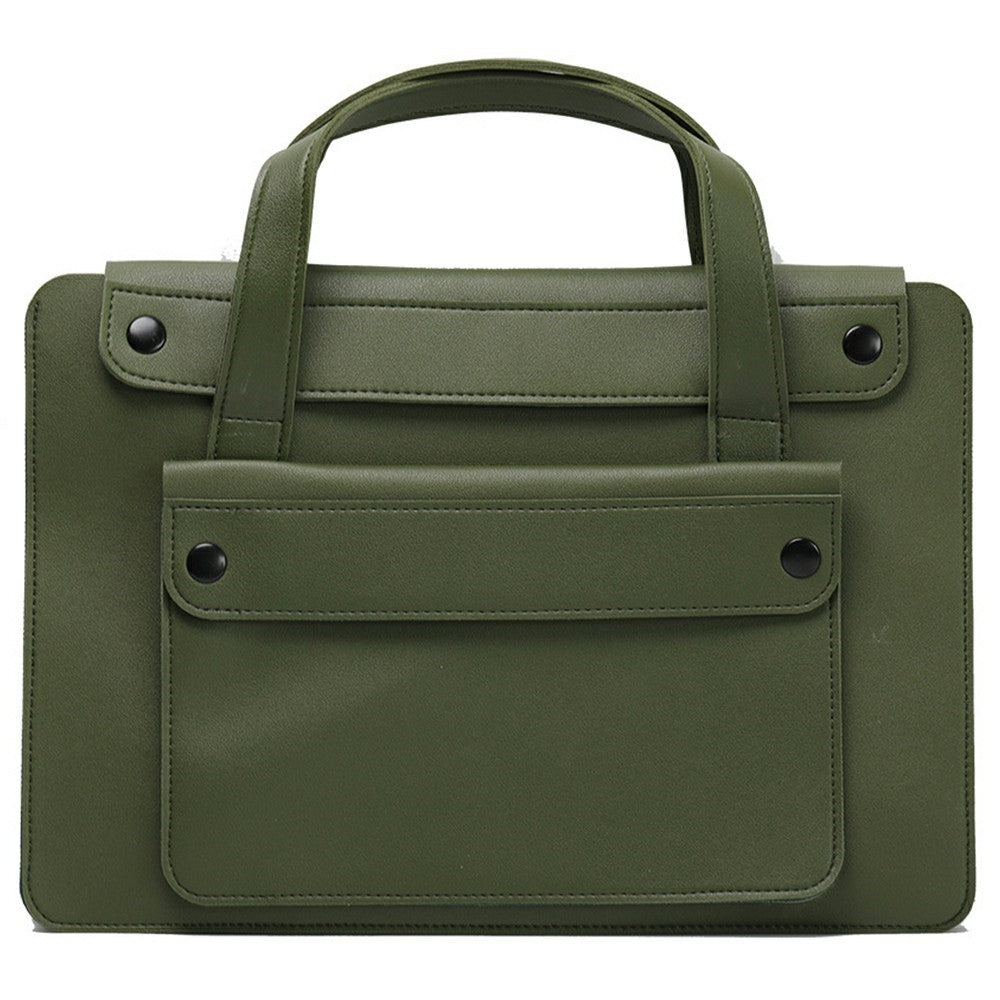 For 13.3  /  14 Inch Laptop Tote Bag Accordion Design Single Layer Pocket Large Capacity Notebook Handbag