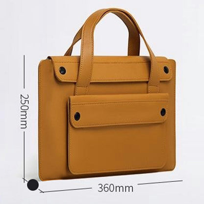 For 13.3  /  14 Inch Laptop Tote Bag Accordion Design Single Layer Pocket Large Capacity Notebook Handbag