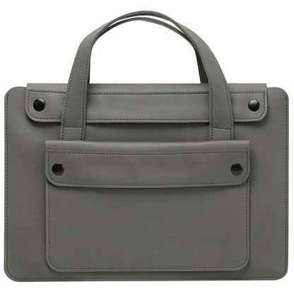 For 13.3  /  14 Inch Laptop Tote Bag Accordion Design Single Layer Pocket Large Capacity Notebook Handbag