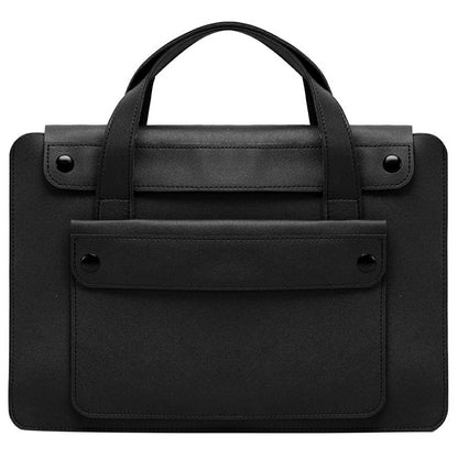 For 13.3  /  14 Inch Laptop Tote Bag Accordion Design Single Layer Pocket Large Capacity Notebook Handbag