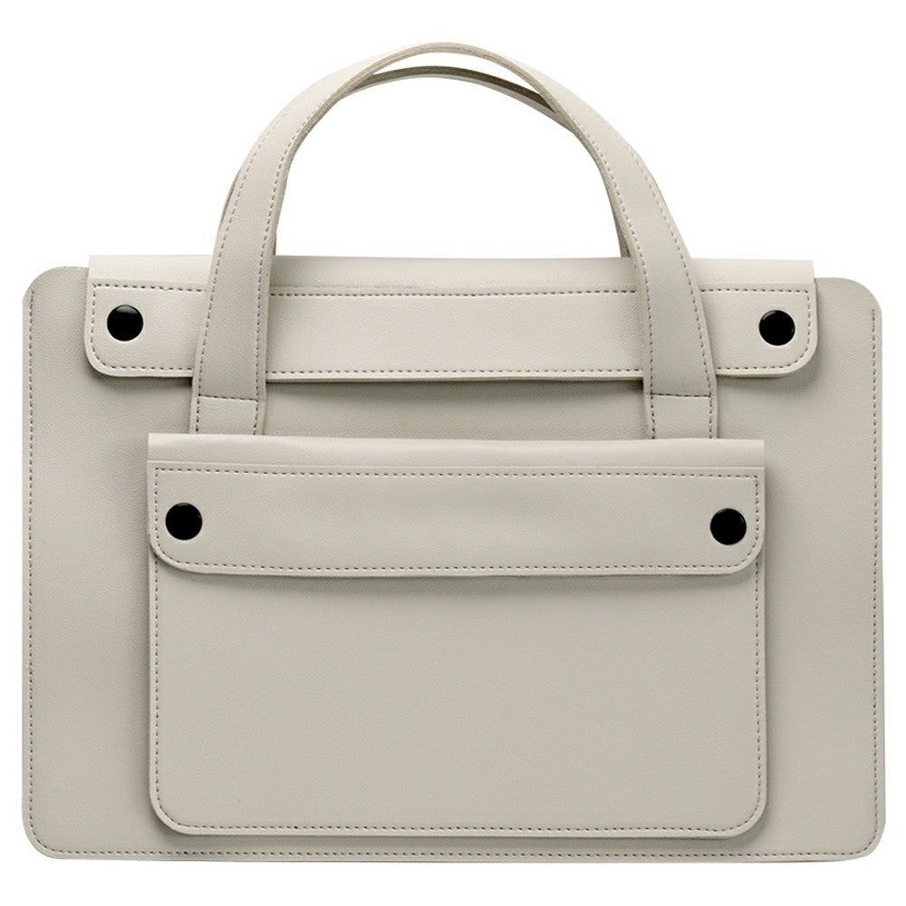 For 13.3  /  14 Inch Laptop Tote Bag Accordion Design Single Layer Pocket Large Capacity Notebook Handbag