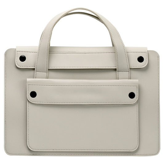 For 13.3  /  14 Inch Laptop Tote Bag Accordion Design Single Layer Pocket Large Capacity Notebook Handbag