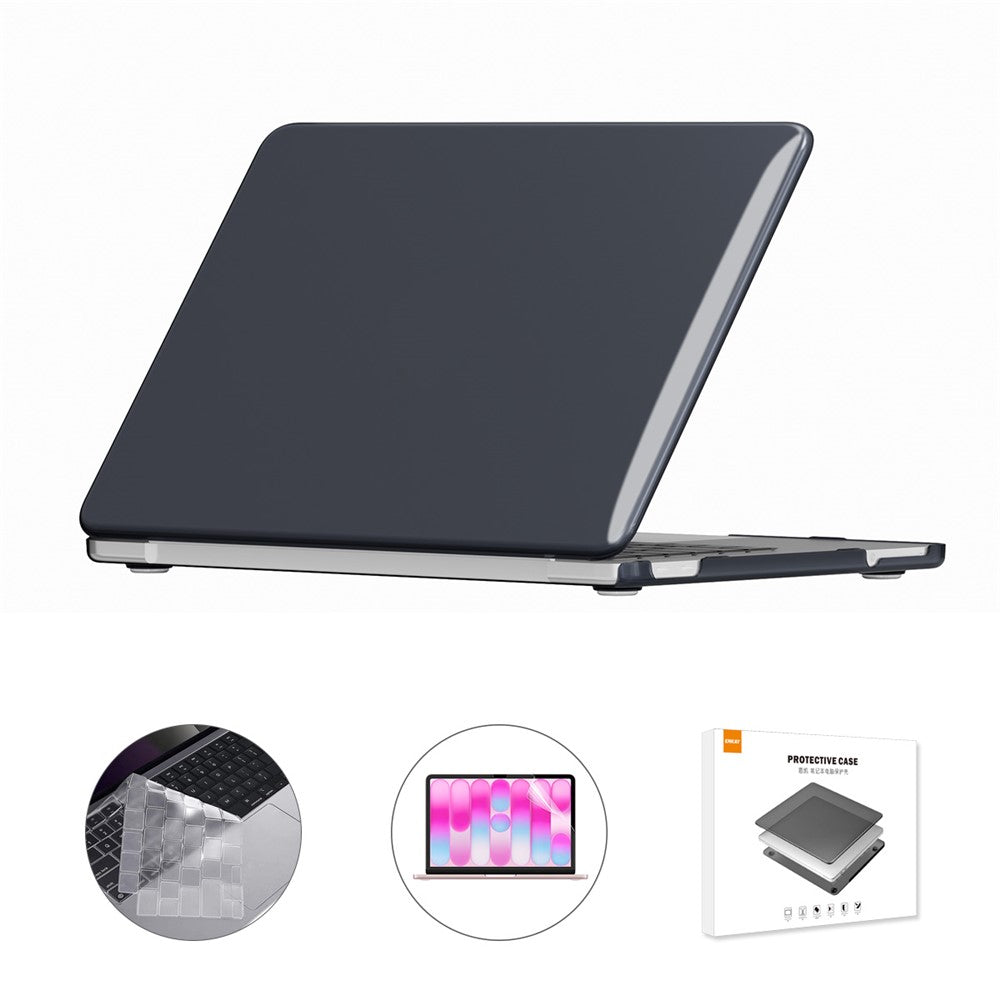 ENKAY HAT PRINCE For MacBook Neo 13 inch (2026) A3404 512G Crystal PC Laptop Case + Ultra Thin TPU Keyboard Cover + PET Screen Film 3 in 1 Kit, US Keyboard Layout