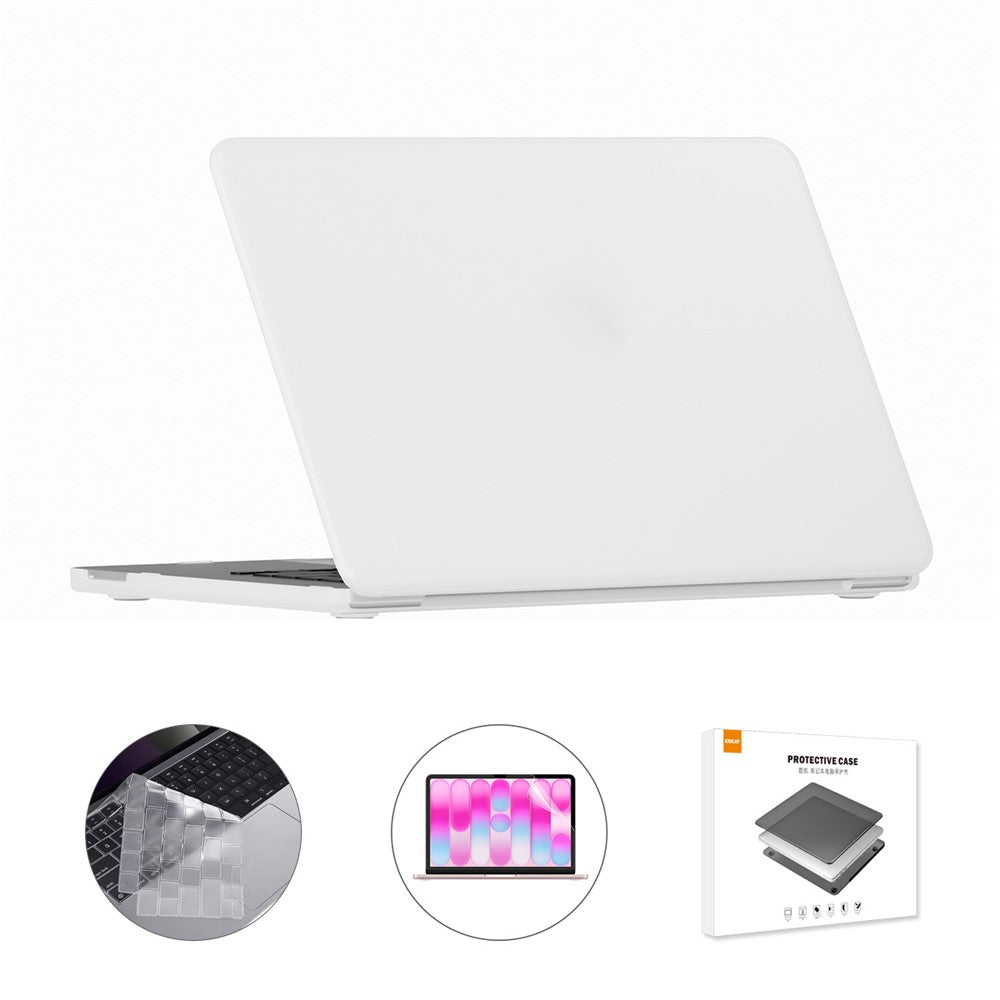 ENKAY HAT PRINCE For MacBook Neo 13 inch (2026) A3404 512G Matte PC Laptop Case + Ultra Thin TPU Keyboard Cover + PET Screen Film 3 in 1 Kit, EU Keyboard Layout