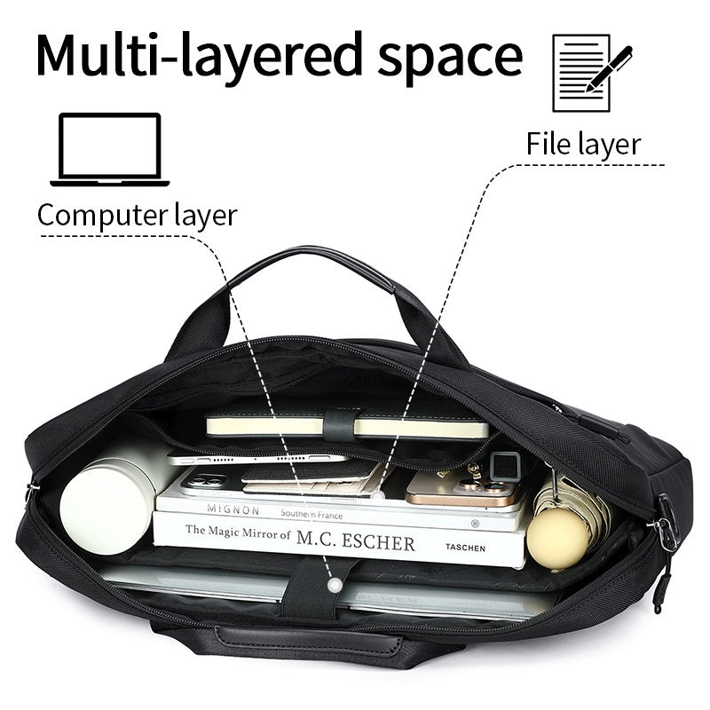COOLBELL CB-2138 13.3 Inch Laptop Bag Waterproof Business Notebook Carrying Briefcase with Shoulder Strap