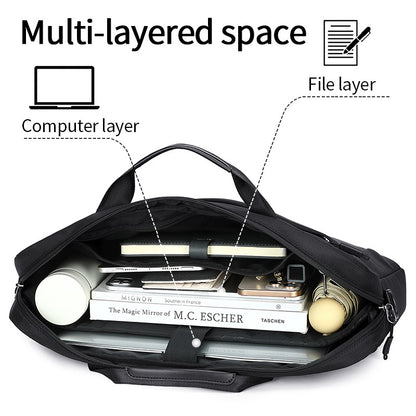 COOLBELL CB-2138 13.3 Inch Laptop Bag Waterproof Business Notebook Carrying Briefcase with Shoulder Strap