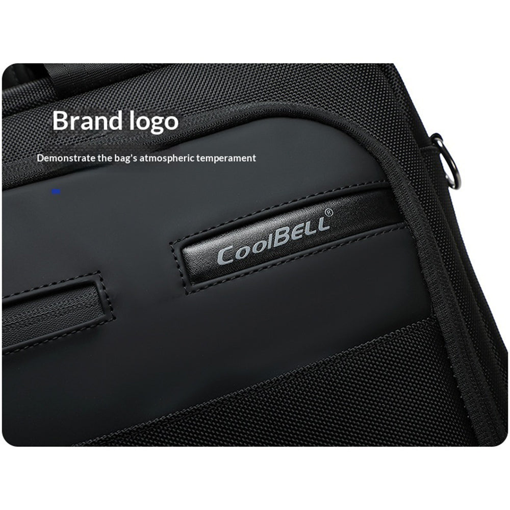 COOLBELL CB-2135 Laptop Bag Waterproof Business Briefcase for 14.4 Inch Notebook Messenger Bag with Shoulder Strap