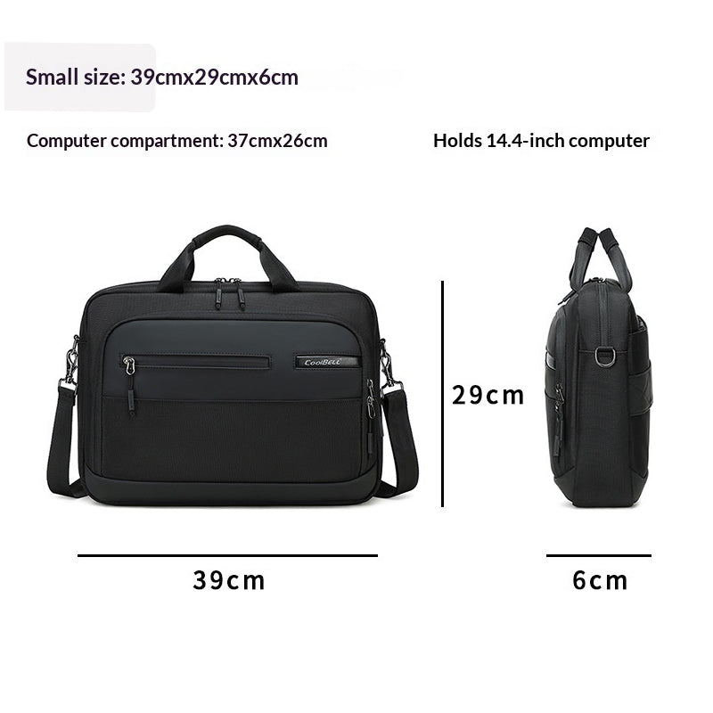COOLBELL CB-2135 Laptop Bag Waterproof Business Briefcase for 14.4 Inch Notebook Messenger Bag with Shoulder Strap