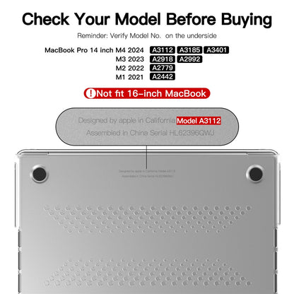 Protective Case for MacBook Pro 14 inch (2026) / (2025) / (2024) / (2023) / (2022) / (2021) Drop Proof Matte PC + TPU Laptop Cover