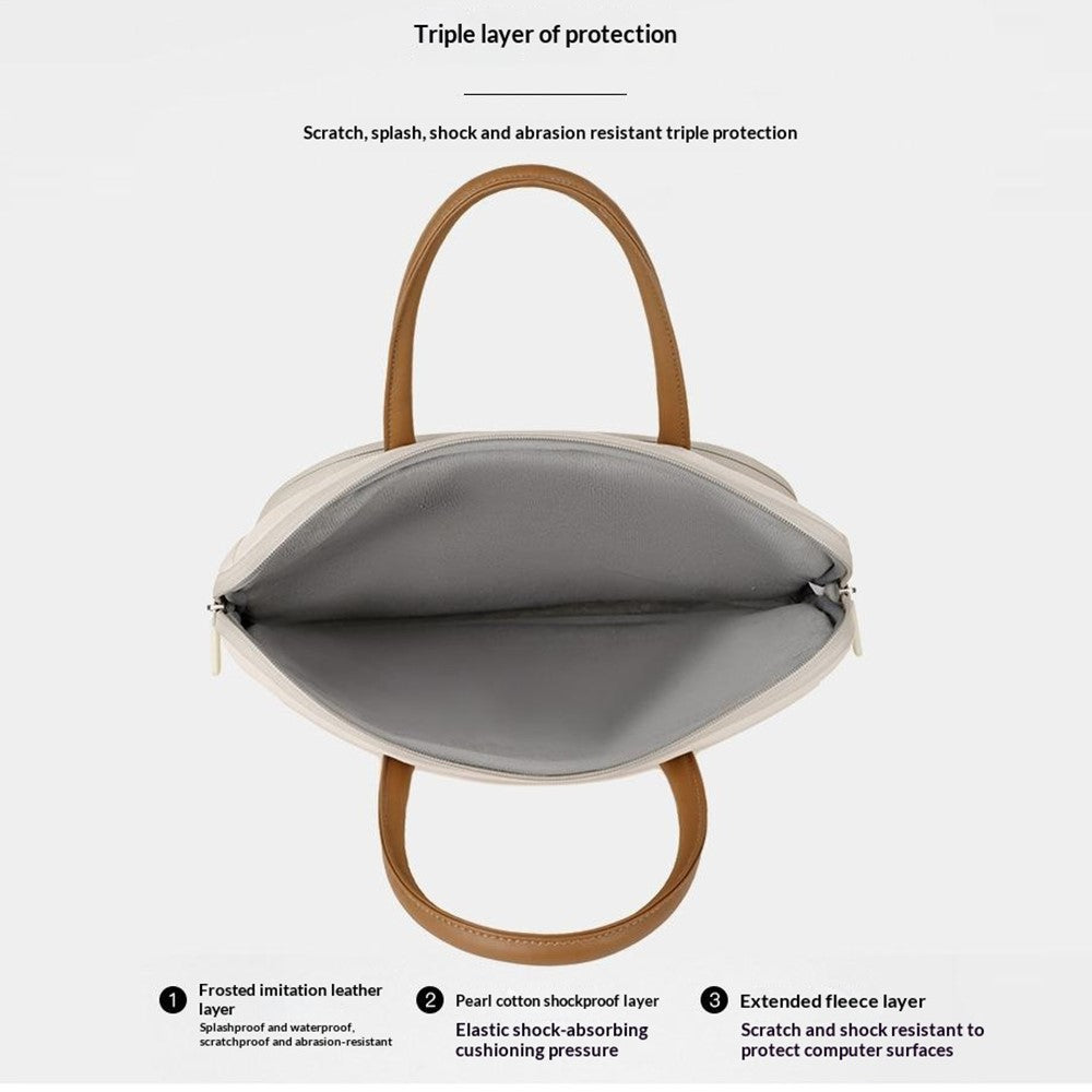 C100 Laptop Handheld Bag for 13-13.3 Inch Notebook Triple Layer Protection Protective Sleeve Bag Portable Computer Case Carrying Briefcase