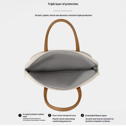 C100 Laptop Handheld Bag for 14-14.6 Inch Notebook Triple Layer Protection Protective Sleeve Bag Portable Computer Case Carrying Briefcase