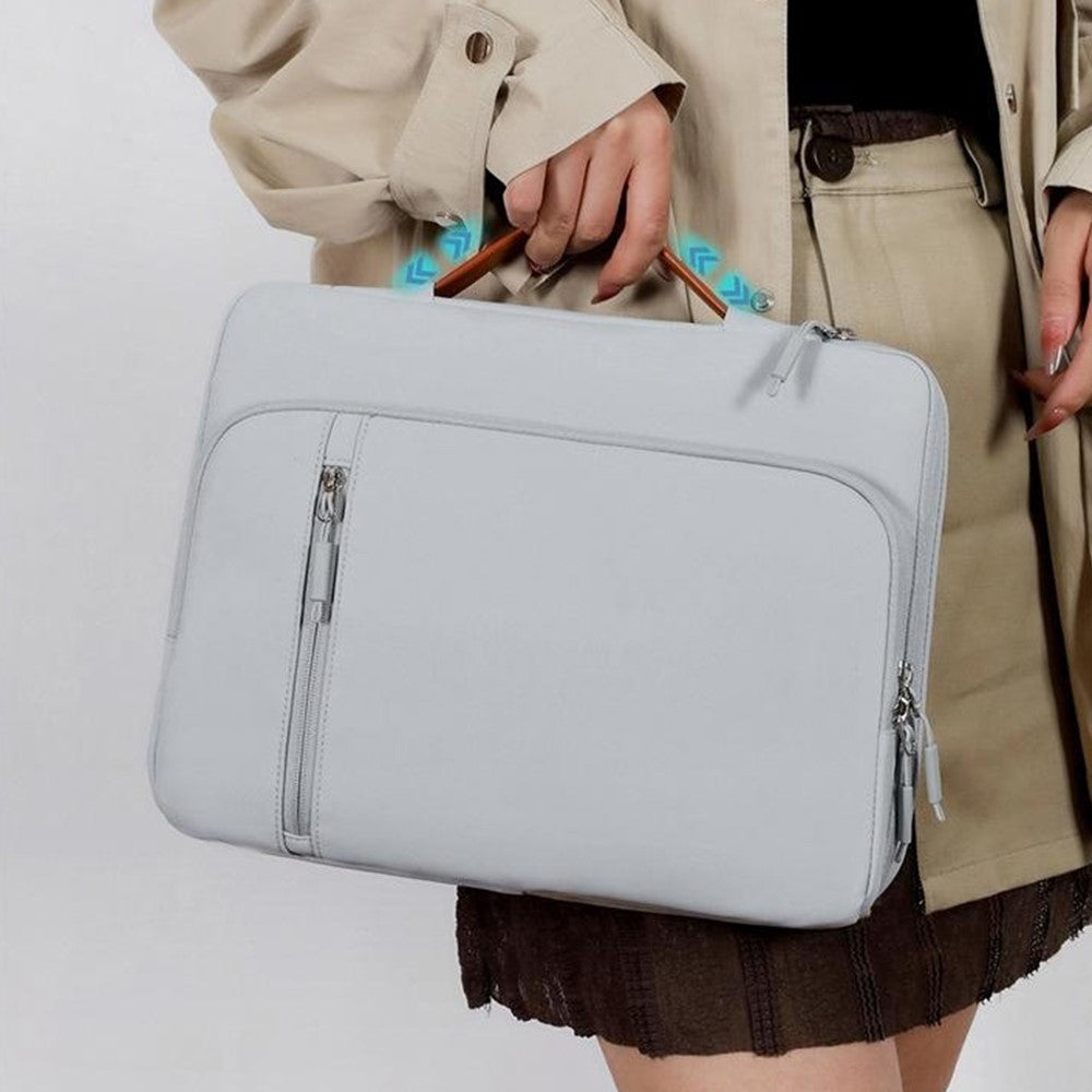 C108 Laptop Handheld Bag for 15-16.1 Inch Notebook Retractable Handle Waterproof Business Protective Sleeve Bag Multi-Pocket Shockproof Carrying Case