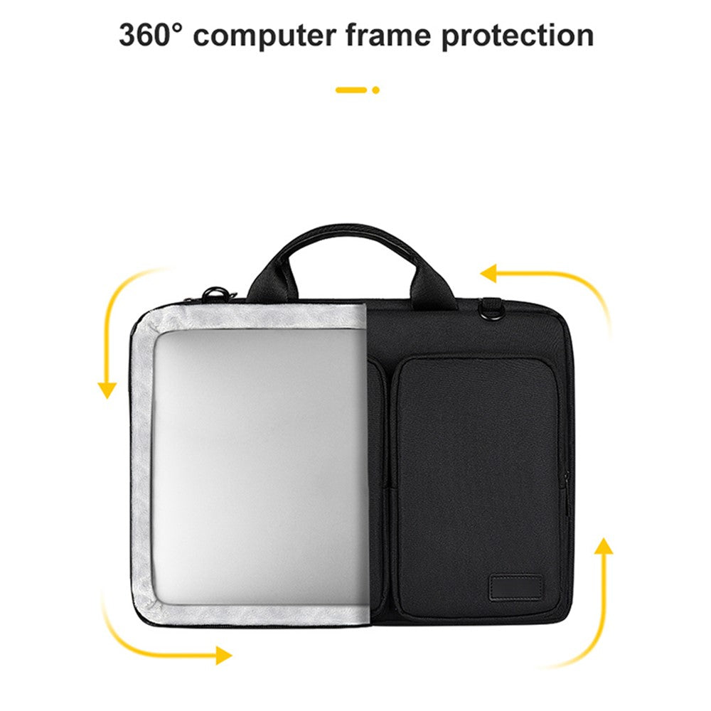 ST11 Laptop Handbag Sleeve Case Business Waterproof Pouch Shoulder Bag for 15.6 inch Notebook