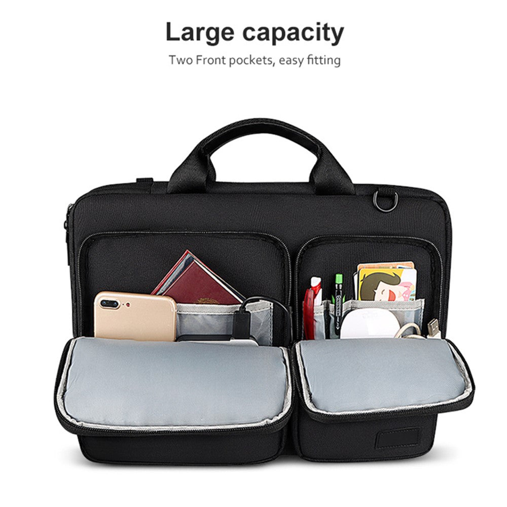 ST11 Laptop Handbag Sleeve Case Business Waterproof Pouch Shoulder Bag for 15.6 inch Notebook