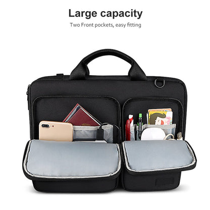 ST11 Laptop Handbag Sleeve Case Business Waterproof Pouch Shoulder Bag for 15.6 inch Notebook