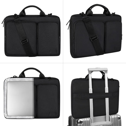 ST11 Laptop Handbag Sleeve Case Business Waterproof Pouch Shoulder Bag for 15.6 inch Notebook