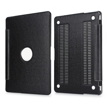 PU Leather + PC Laptop Protective Shell Cover with Heat Dissipation Hollow-out Design for MacBook Pro 15.4 inch (A1707/A1990)