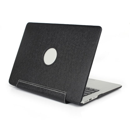 PU Leather + PC Laptop Protective Shell Cover with Heat Dissipation Hollow-out Design for MacBook Pro 15.4 inch (A1707/A1990)