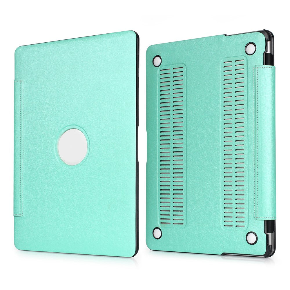 PU Leather + PC Laptop Protective Shell Cover with Heat Dissipation Hollow-out Design for MacBook Pro 15.4 inch (A1707/A1990)