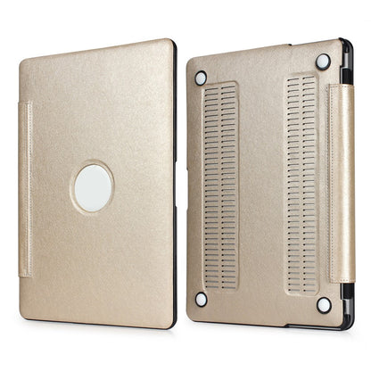 PU Leather + PC Laptop Protective Shell Cover with Heat Dissipation Hollow-out Design for MacBook Pro 15.4 inch (A1707/A1990)