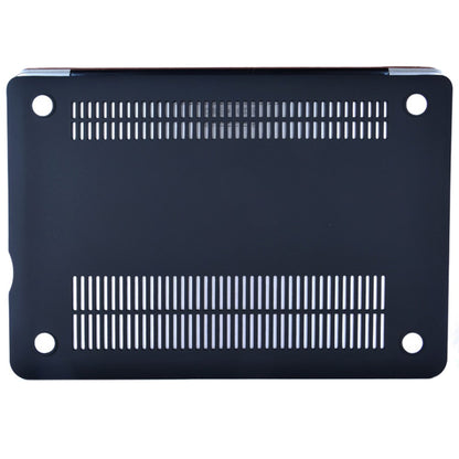 Anti-scratch PU Leather Coated PC Protective Case with Hollow-out Bottom for MacBook Air 13.3-inch (A1932/A2179/A2337)