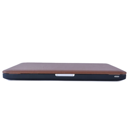 Shockproof PU Leather + PC Protective Case with Hollow-out Bottom for MacBook Pro 13.3-inch (A1706/A1708/A1989/A2159/A2289/A2251/A2338)