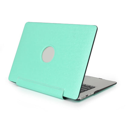 PU Leather + PC Protective Shell Cover with Hollow-out Bottom for MacBook Air 13.3 inch (A1932/A2179/A2337)