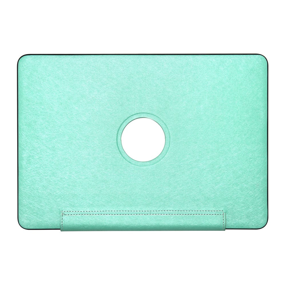 PU Leather + PC Protective Shell Cover with Hollow-out Bottom for MacBook Air 13.3 inch (A1932/A2179/A2337)