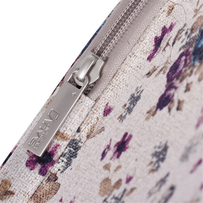 CANVASARTISAN H2-B02 Flower Pattern Zipper Laptop Sleeve Carrying Bag Handbag for 13-inch Notebook