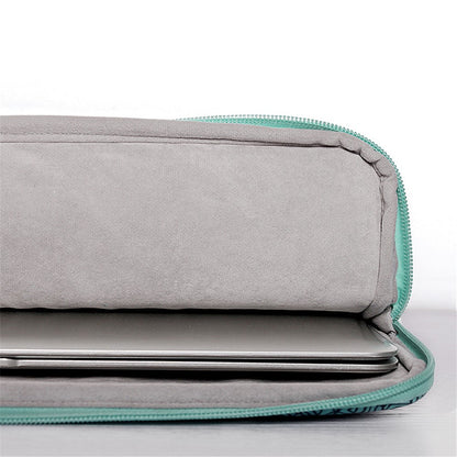 CANVASARTISAN H3-04 14-inch Laptop Sleeve, Green Wave Pattern Lightweight Notebook Computer Bag
