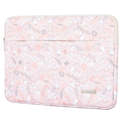 CANVASARTISAN G4-11 Portable PU Leather Carry Case for 13-inch Laptops Shockproof Storage Bag Flower Printed Sleeve Bag with Outer Pouch