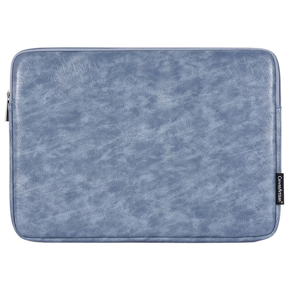 CANVASARTISAN L31-03 PU Leather Zipper Design Sleeve Bag for 12-inch Laptops Carry Case Portable Storage Bag