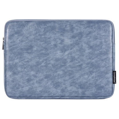 CANVASARTISAN L31-03 PU Leather Zipper Design Sleeve Bag for 12-inch Laptops Carry Case Portable Storage Bag