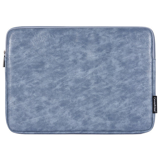 CANVASARTISAN L31-03 PU Leather Zipper Design Sleeve Bag for 12-inch Laptops Carry Case Portable Storage Bag