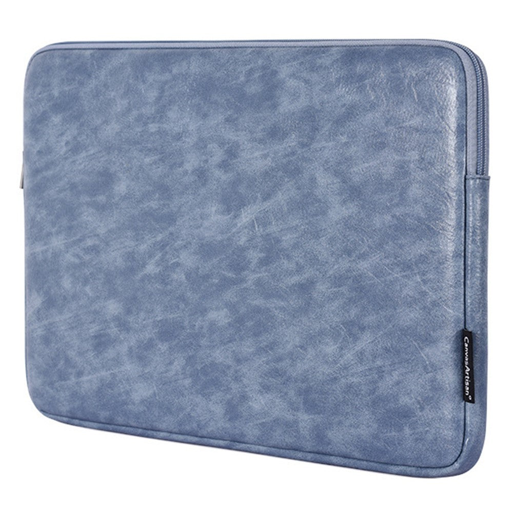 CANVASARTISAN L31-03 PU Leather Zipper Design Sleeve Bag for 12-inch Laptops Carry Case Portable Storage Bag
