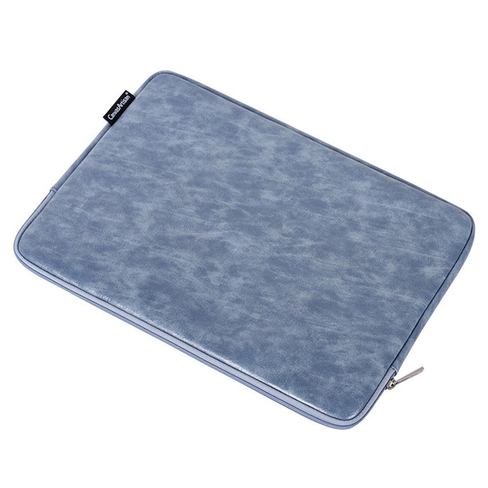 CANVASARTISAN L31-03 PU Leather Zipper Design Sleeve Bag for 12-inch Laptops Carry Case Portable Storage Bag