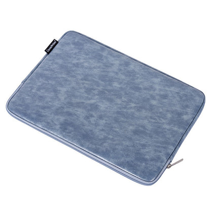 CANVASARTISAN L31-03 PU Leather Zipper Design Sleeve Bag for 12-inch Laptops Carry Case Portable Storage Bag