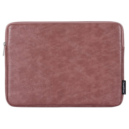 CANVASARTISAN L31-03 PU Leather Zipper Design Sleeve Bag for 12-inch Laptops Carry Case Portable Storage Bag