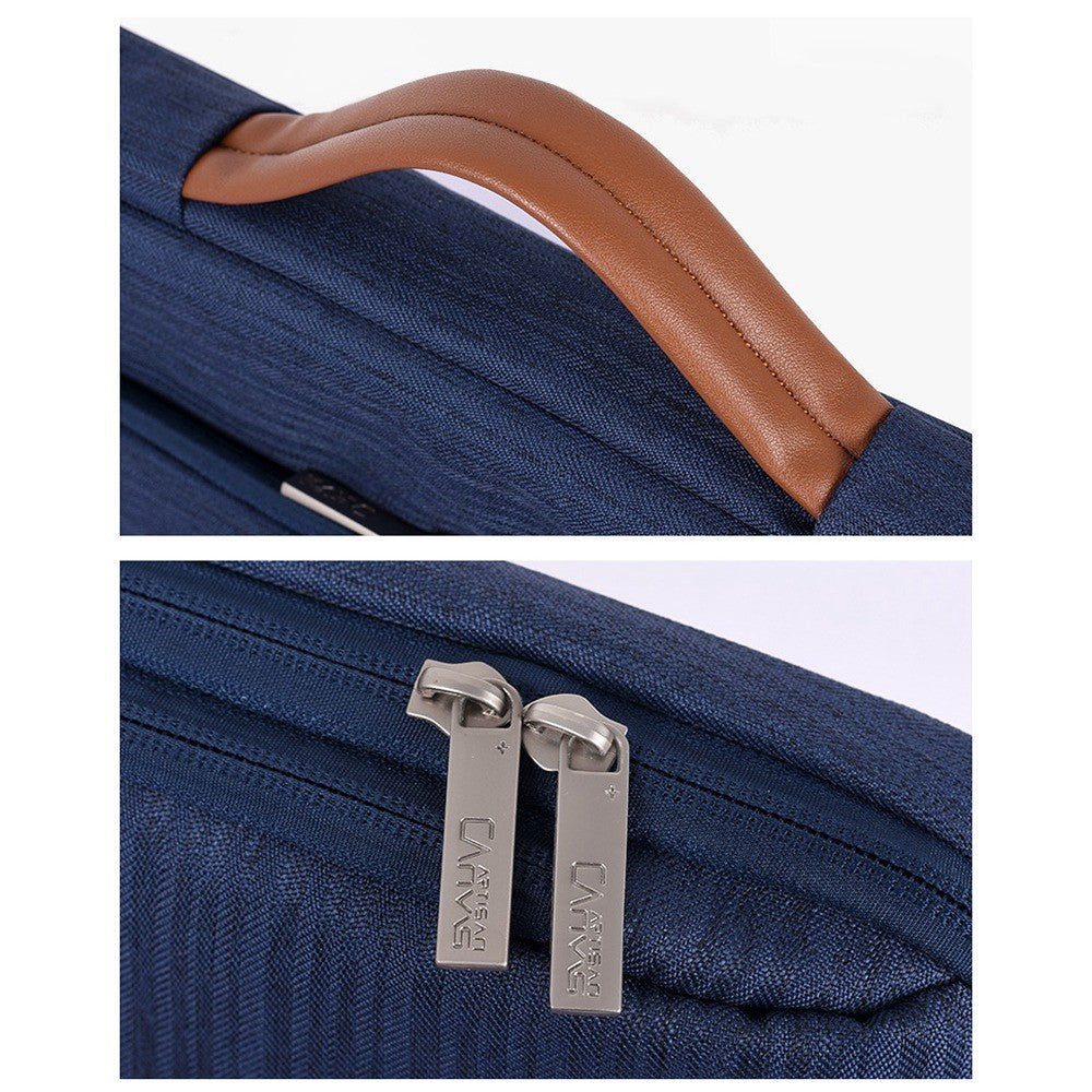 CANVASARTISAN K28-21 15-inch Laptop Briefcase Protective Bag Notebook Handbag with Horizontal Zipper Pocket