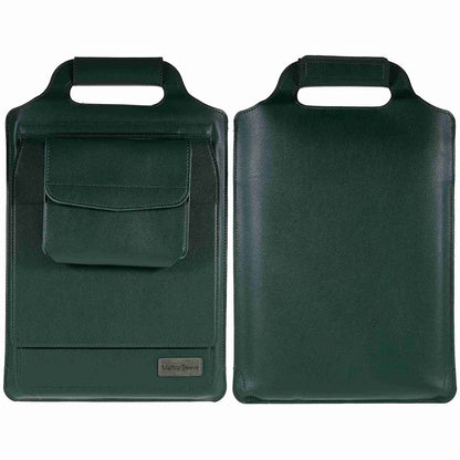 15-inch Laptop Sleeve Case PU Leather Notebook Carrying Case with Adjustable Stand