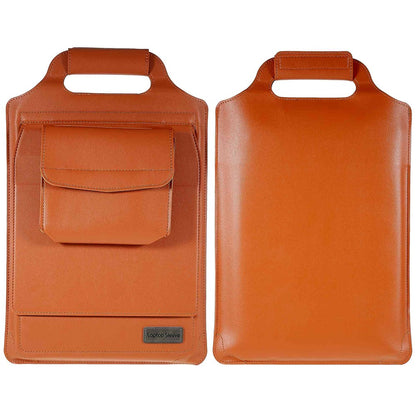 15-inch Laptop Sleeve Case PU Leather Notebook Carrying Case with Adjustable Stand
