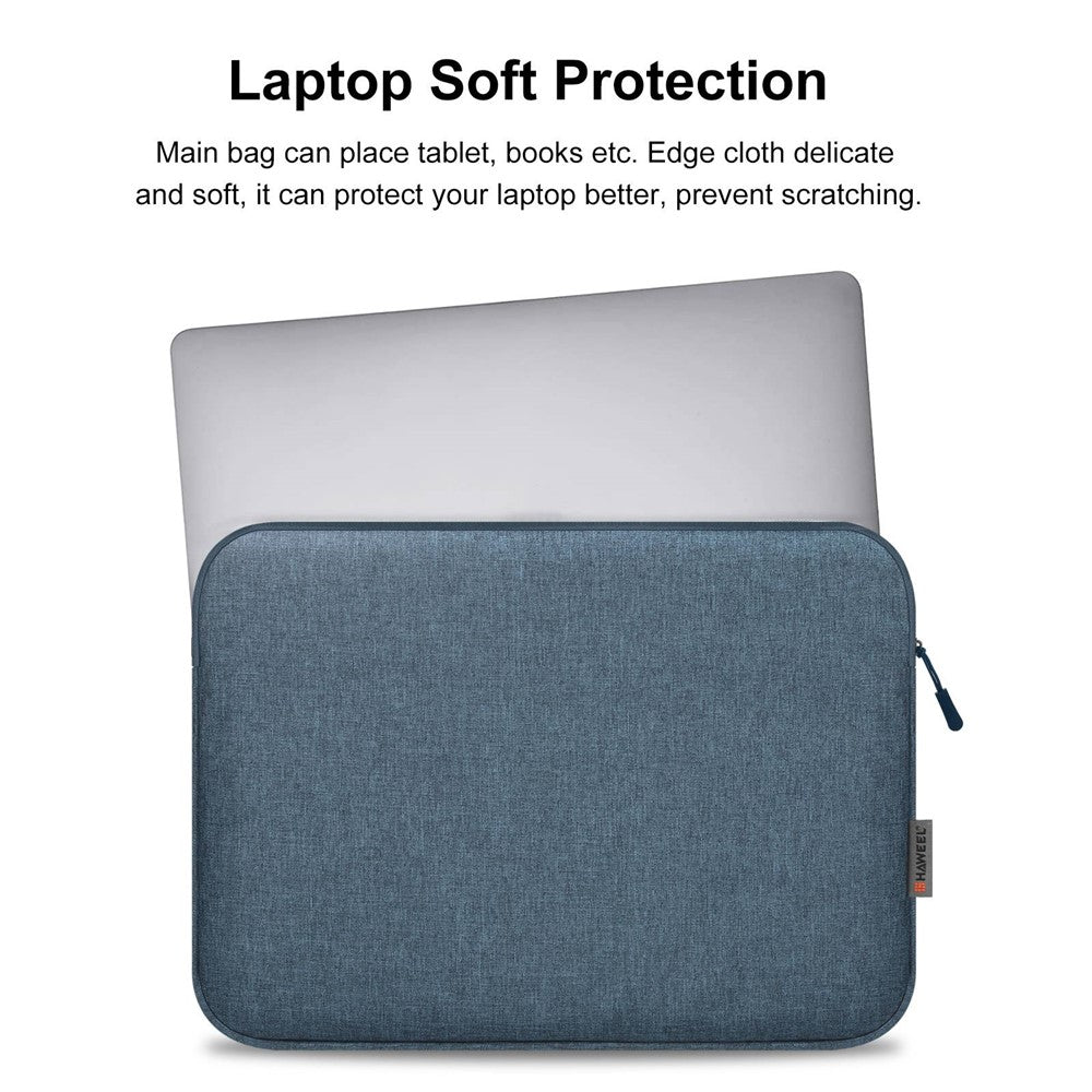 HAWEEL HWL7016 For Macbook Pro 15 inch (2016) / (2018-2019)  /  16 inch (2022) Shockproof Zippered Sleeve Bag Scratch Resistant Carry Case (40.5 x 29.5cm, 15-16.7 inch)
