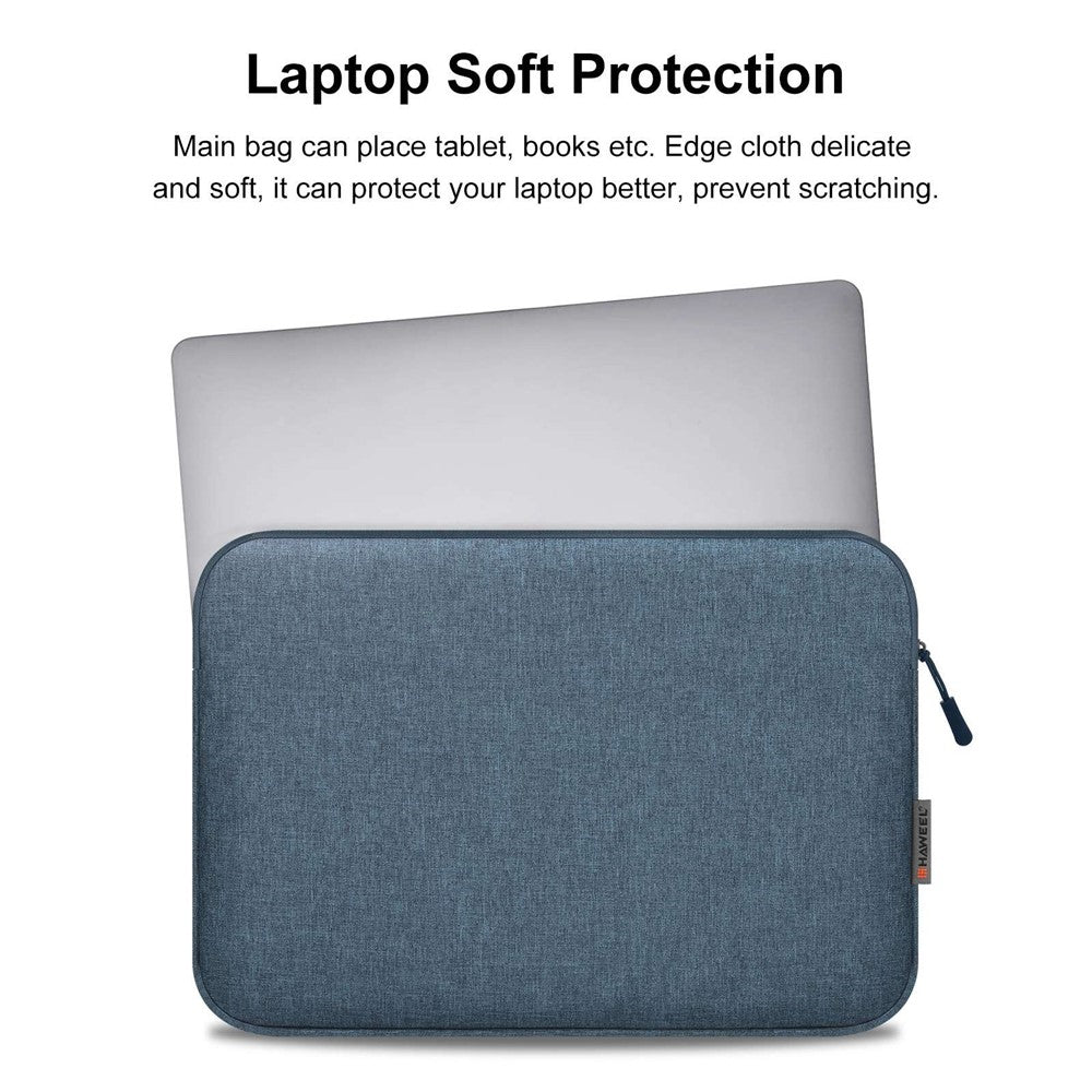 HAWEEL HWL7014 For MacBook 12-inch with Retina Display(2015) / MacBook Air 13 inch (2022) / (2020) / (2018) Anti-Scratch Carrying Case Protective Sleeve Bag (34 x 25cm, 12.5-13.5 inch)