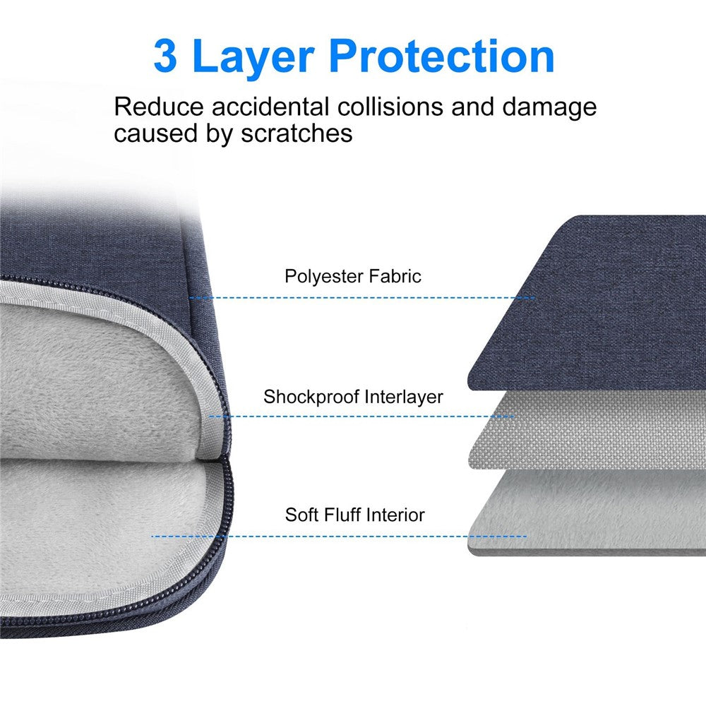 HAWEEL HWL7021 For 15-16.7 inch Macbook Pro 15 inch (2016) / (2018-2019)  /  16 inch (2022) Slim Carrying Case Shockproof Laptop Sleeve Bag with Handle