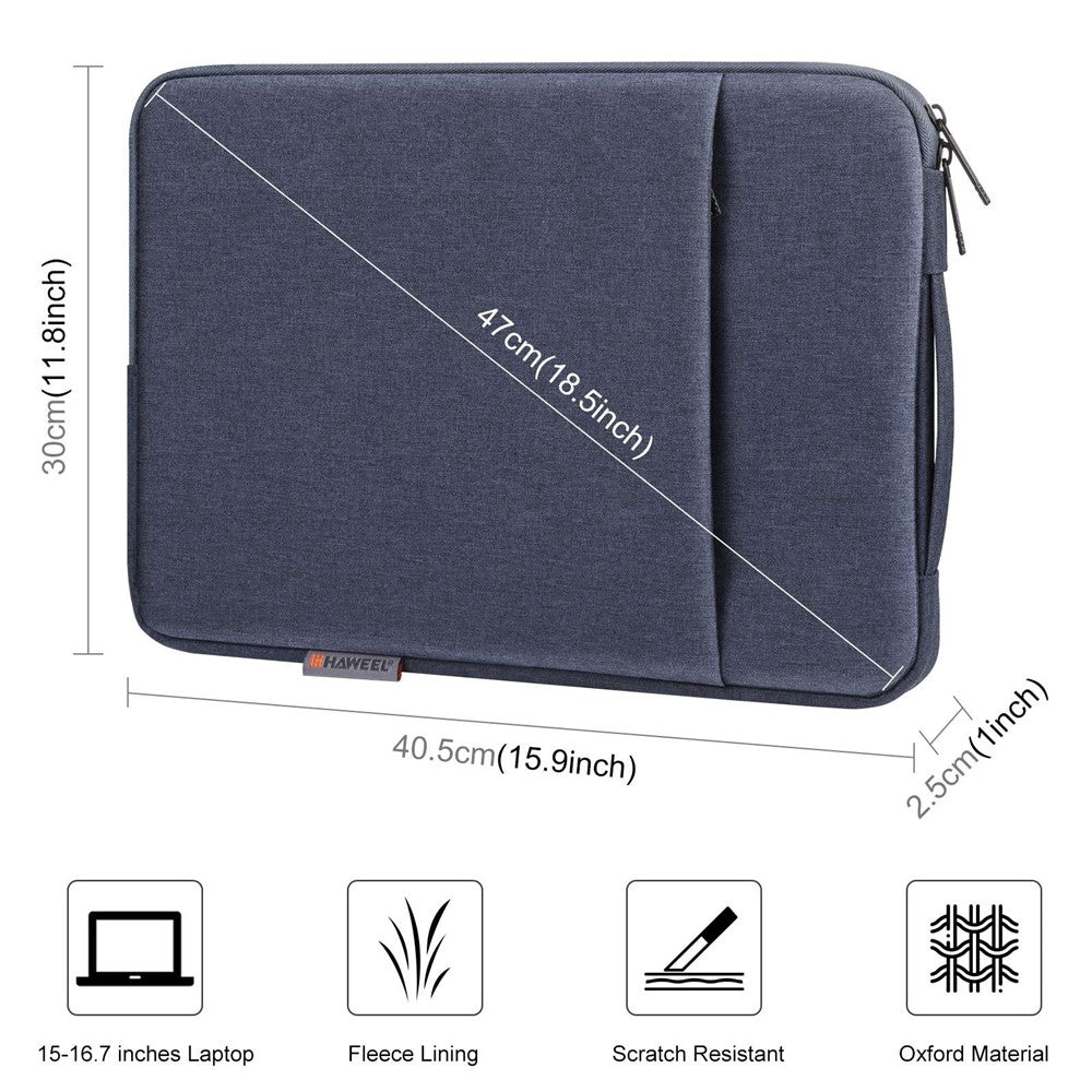 HAWEEL HWL7021 For 15-16.7 inch Macbook Pro 15 inch (2016) / (2018-2019)  /  16 inch (2022) Slim Carrying Case Shockproof Laptop Sleeve Bag with Handle