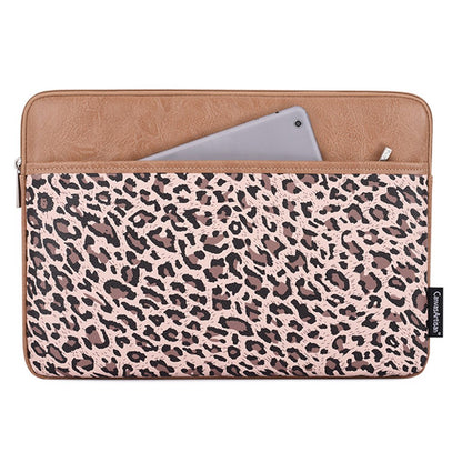 CANVASARTISAN G31-36 13-inch Laptop Leopard Print PU Leather Storage Bag Notebook Protective Sleeve