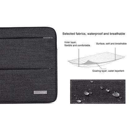 CANVASARTISAN L2-08 14-inch Laptop Tote Pouch Waterproof Notebook Zipper Sleeve Bag (with Handle)