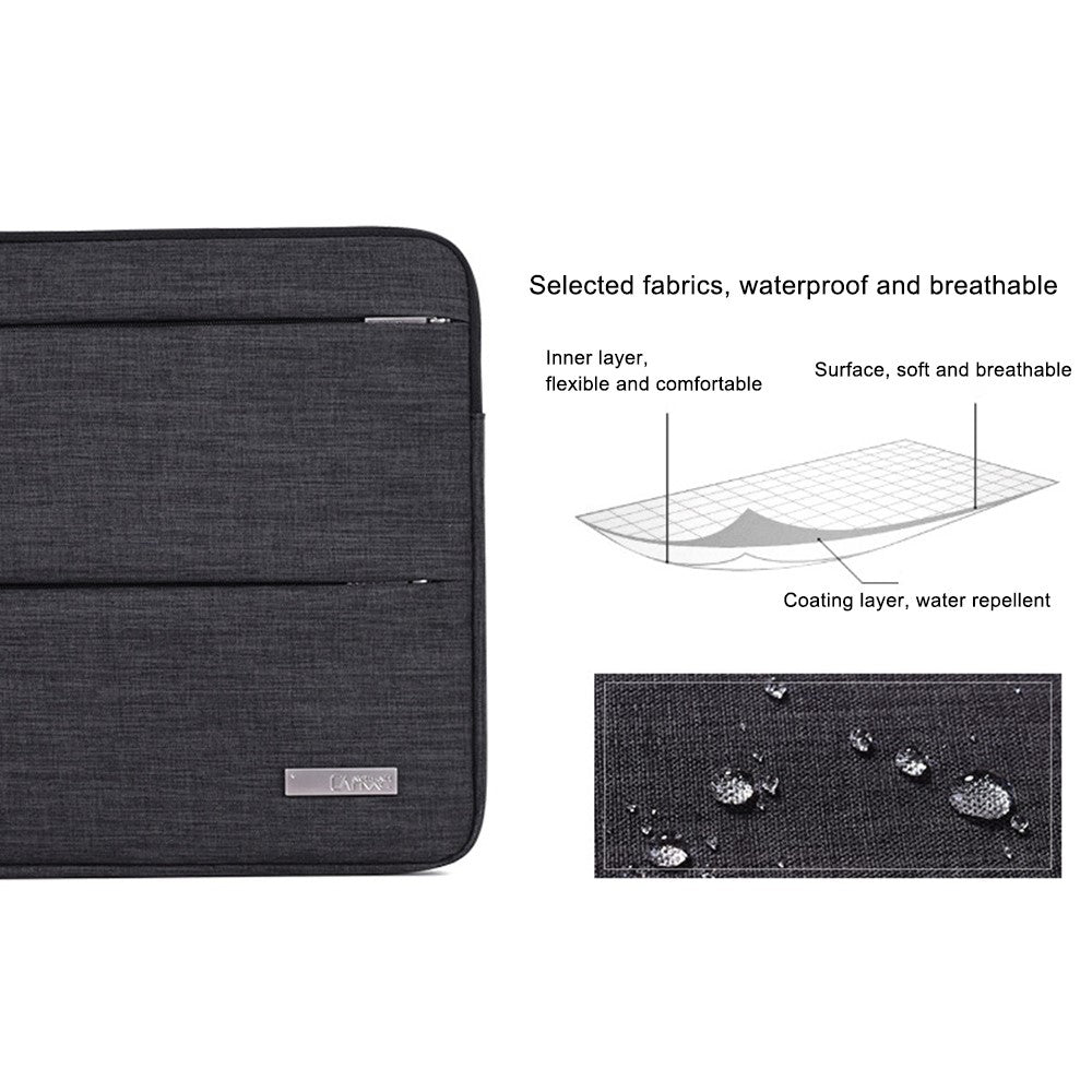 CANVASARTISAN L2-08 15-inch Notebook Zipper Tote Pouch Shockproof Laptop Sleeve Bag (with Handle)