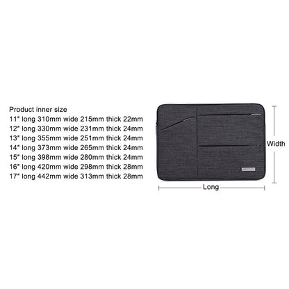 CANVASARTISAN L2-08 15-inch Notebook Zipper Tote Pouch Shockproof Laptop Sleeve Bag (with Handle)